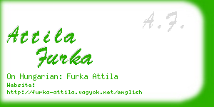 attila furka business card